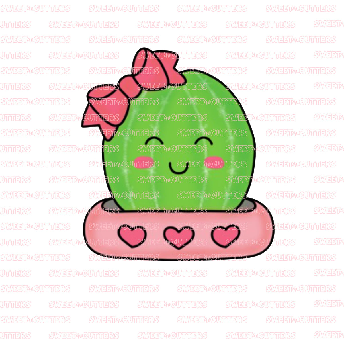 Cactus Pot Cookie Cutter Sweet4ucutters