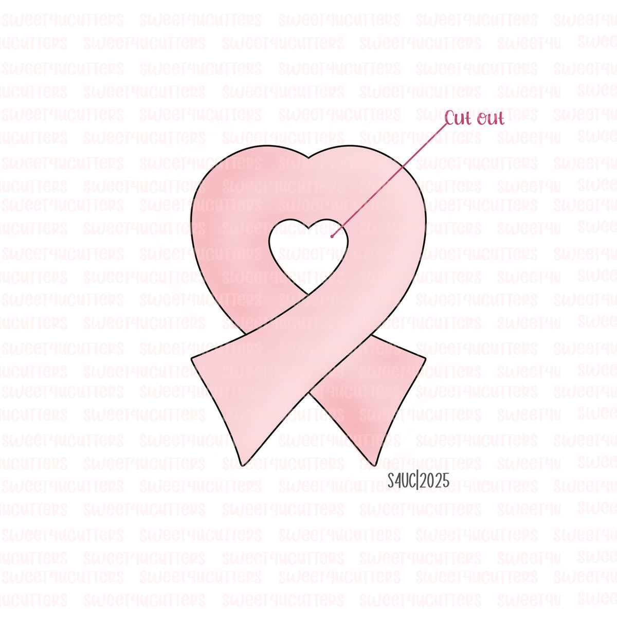 Cancer Awareness Ribbon Cookie Cutter - Sweet4ucutters