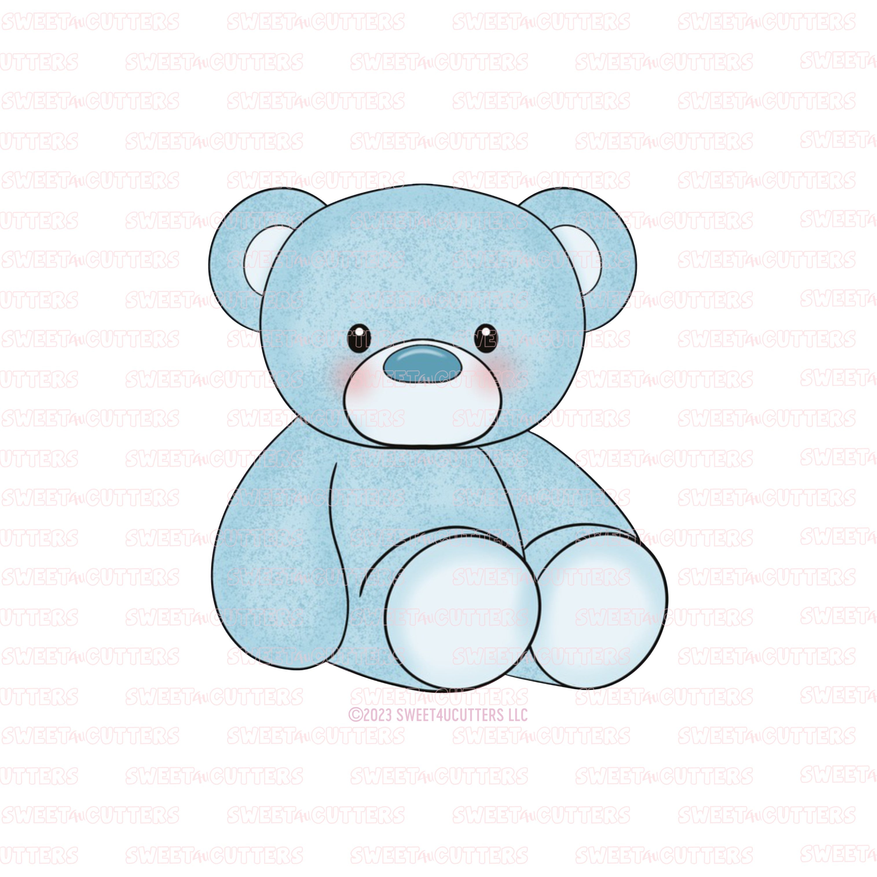 blue baby bear clipart