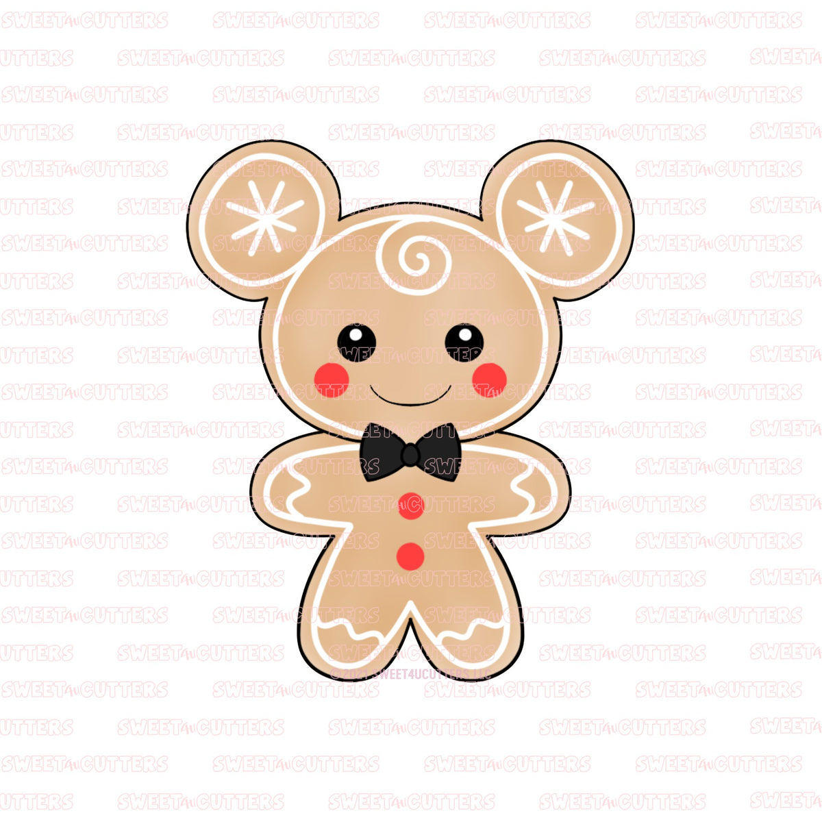 STL Gingerbread mouse B - Sweet4ucutters